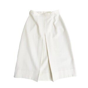 1950s - 1960s Vintage White Pleated Midi Skirt with Talon Zipper - XS/S